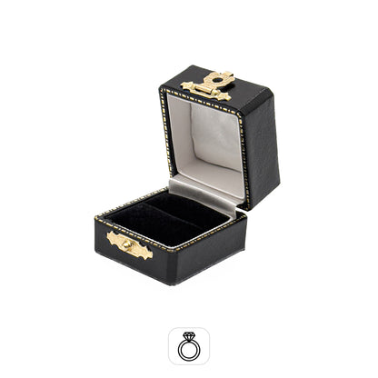 Venice Antique | Vintage Ring Case with Gold Clasp (Pack of 6)