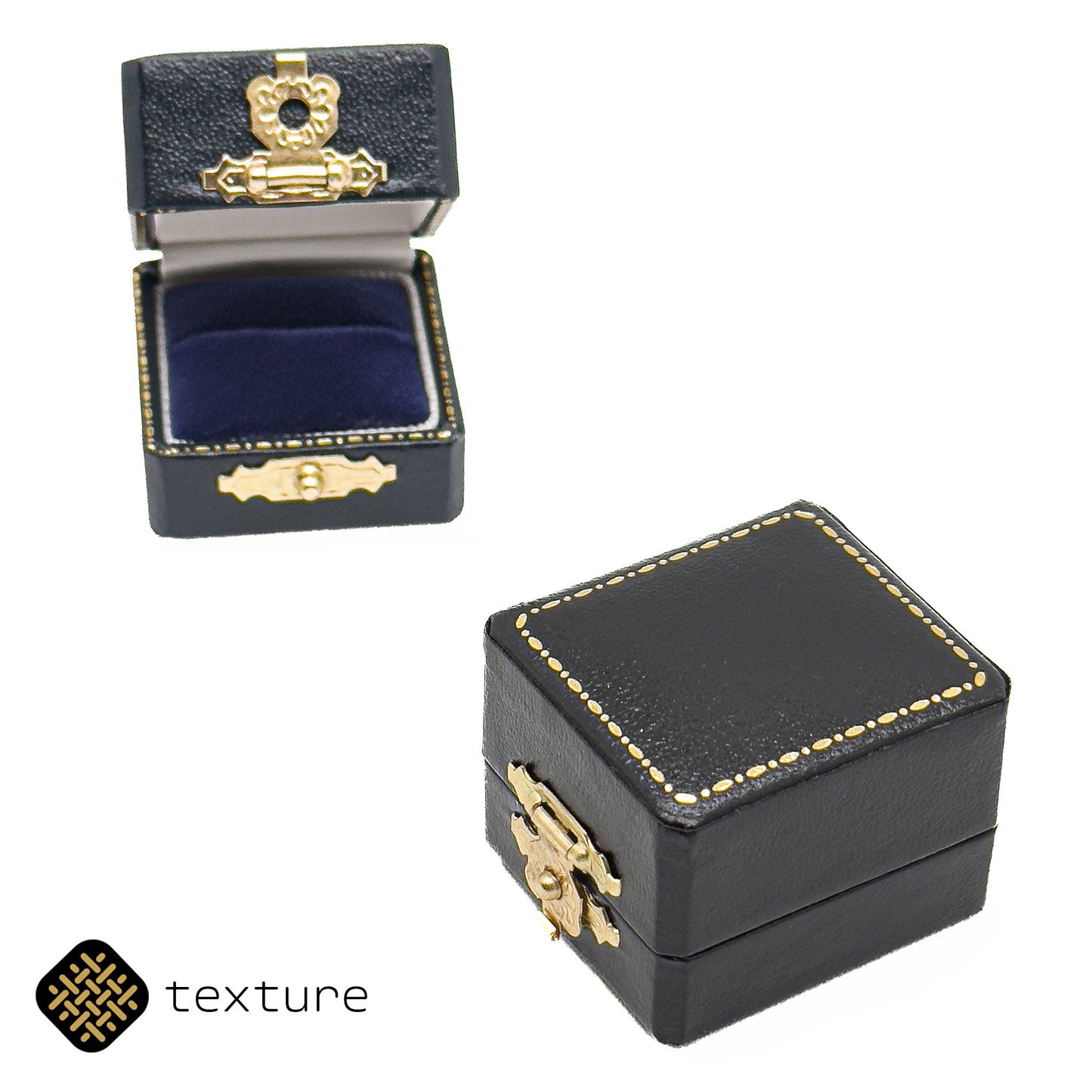Venice Antique | Vintage Ring Case with Gold Clasp (Pack of 6)