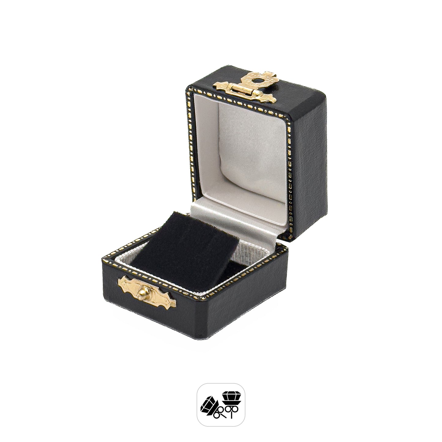 Venice Antique | Vintage Stud Earring Case with Gold Clasp (Pack of 6)
