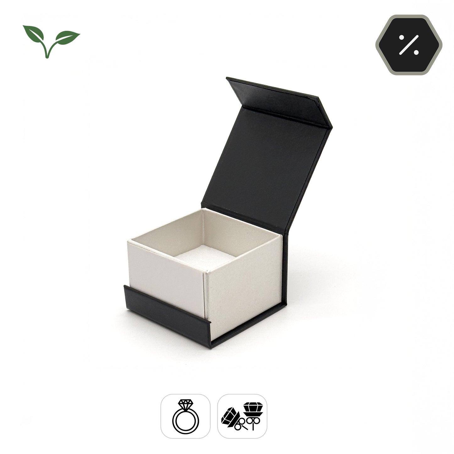 Versailles | Timeless Eco Hinged Ring Box (Pack of 30)