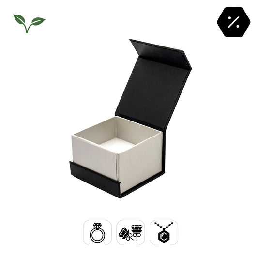 Versailles Ring / Universal | Timeless Eco Magnetic Hinged Ring Box (Pack of 30)