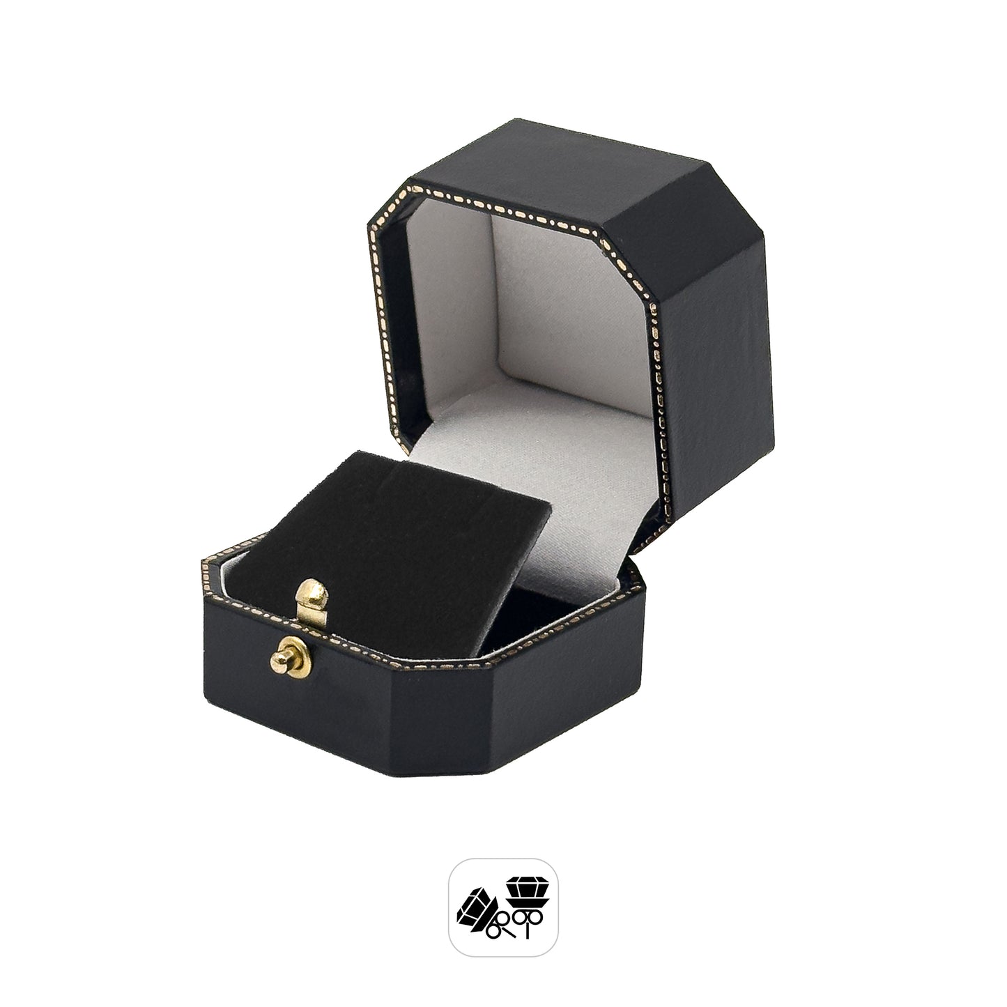 Windsor Vintage | 50% Off | Leatherette Stud Earring Case with Gold Tooling (Pack of 12)
