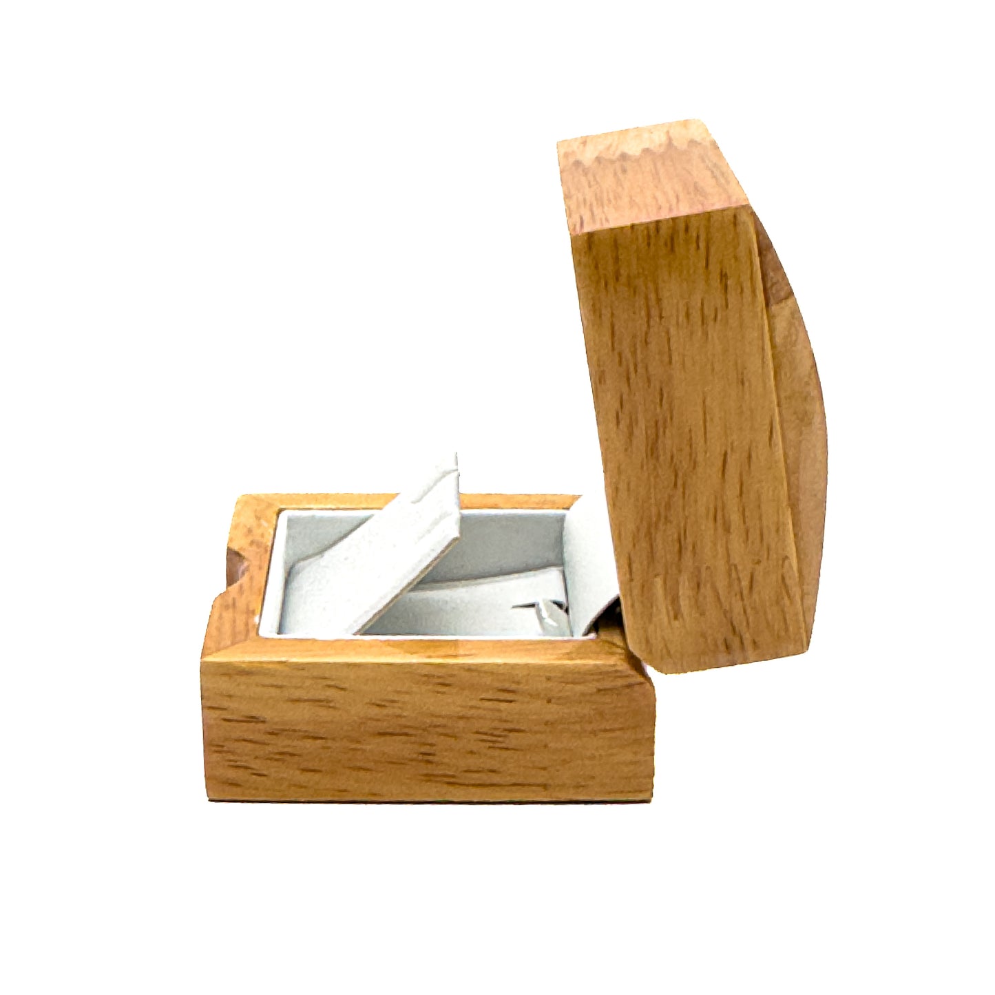 Windsor Hardwood | Luxury Gloss Wooden Stud Earring Case with PU Leather Interior