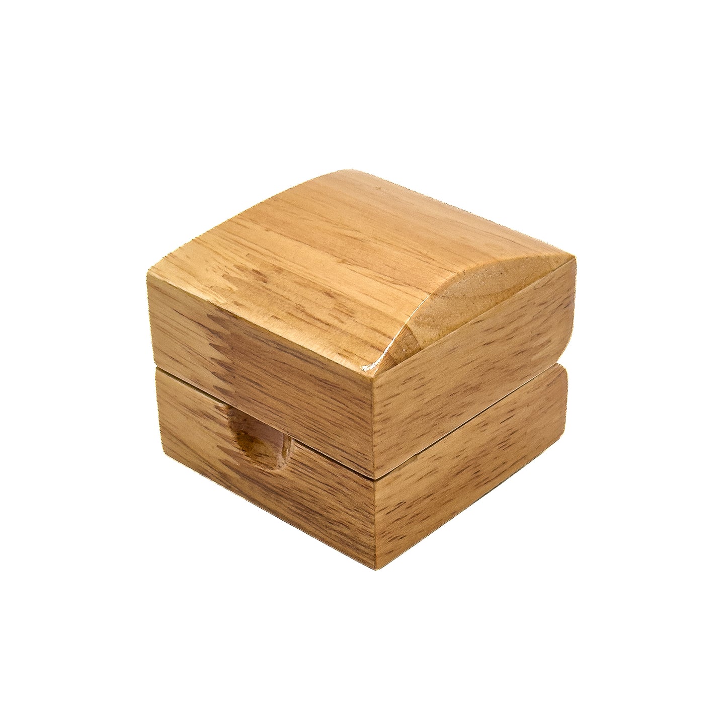 Windsor Hardwood | Luxury Gloss Wooden Stud Earring Case with PU Leather Interior