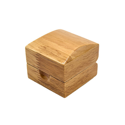 Windsor Hardwood | Luxury Gloss Wooden Stud Earring Case with PU Leather Interior