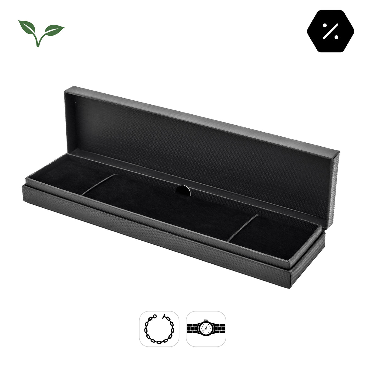 Worcester Bracelet / Watch | 100% Recyclable Hinged Box | FSC-Accredited (Pack of 20)